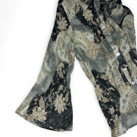 Sere Nade New York Paisley Pleated Blouse | Women’s Medium - Picture 6 of 6